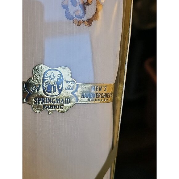 Vintage NOS Springmaid 3 Men's Monogrammed Handkerchiefs Goldenweve "E" "G" X 7 - Picture 4 of 11